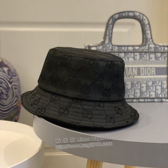 Gucci男女同款帽子 古馳刺繡GG小帽沿漁夫帽遮陽帽  mm1685